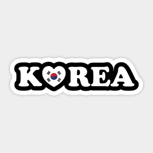 Korea Love Heart Flag Sticker